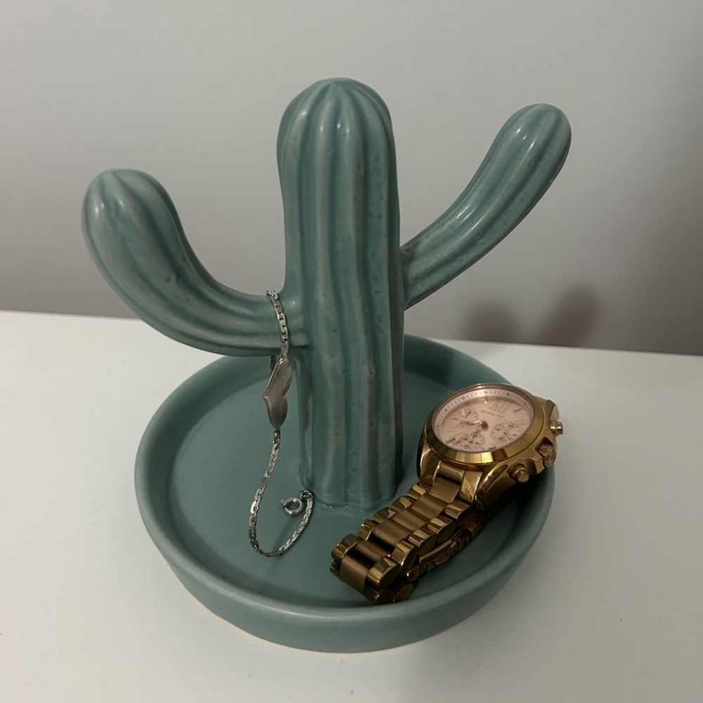 Ceramic Cactus Jewelry Holder